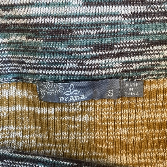 prAna Acadia Midi Skirt Peacock Multicolor Stripe Ribbed Knit Size Small - Picture 8 of 9